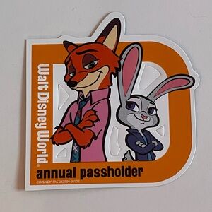 Disney Zootopia Magnet Annual Passholder Animal Kingdom March 206